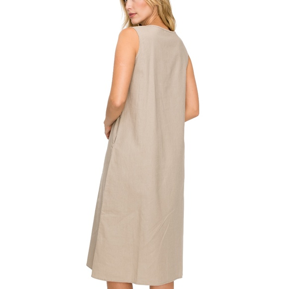 Poplooks Linen Dress - Picture 3 of 4